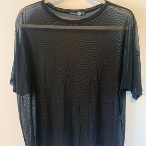 Boohoo Plus Minka Mesh Oversize Tee